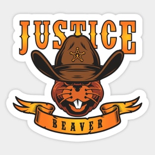 Justice Beaver Sticker